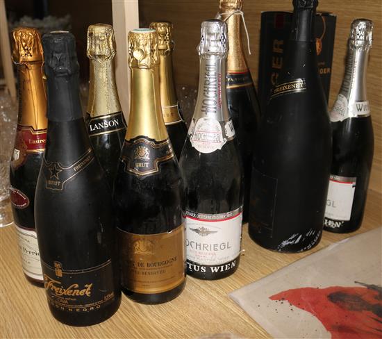 10 assorted sparking wines & champagnes